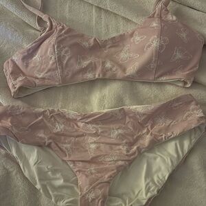 Dippin Daisy Butterfly Print Pink swim set